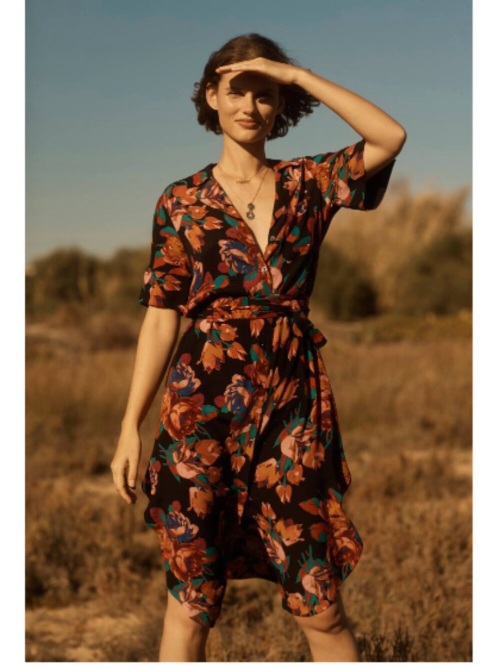 Anthropologie Maeve Floral Buttondown Shirtdress - Picture 2 of 10